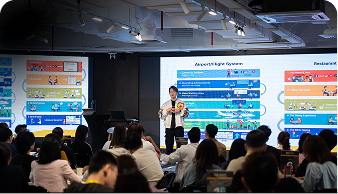 AI implementation workshop session.